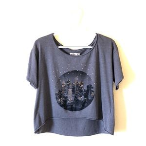 Hollister Los Angeles skyline Crop top Tee